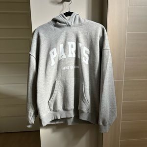 Anine Bing New with Tags Hoodie Paris Sweatshirt Grey Medium